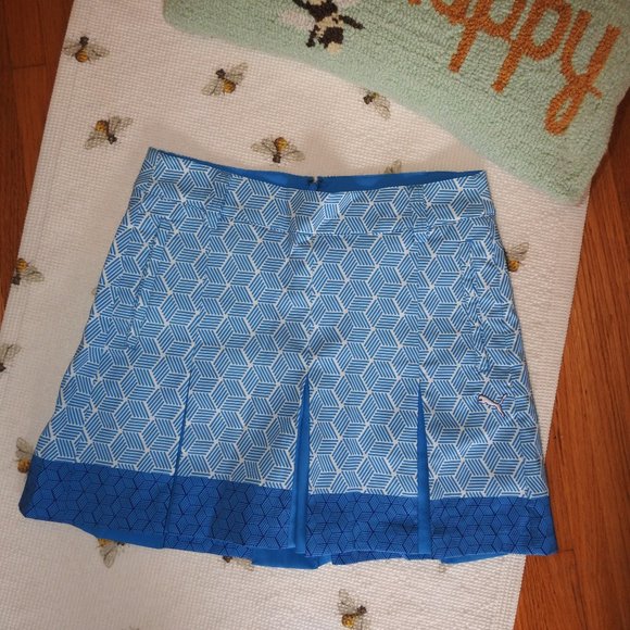 Puma Blue & White Skort Sz 4 - Picture 1 of 6